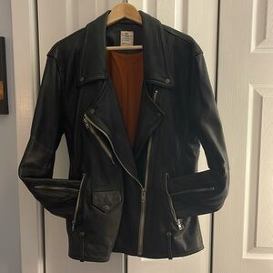 FREE PEOPLE Jealousy Moto Leather Jacket (L)